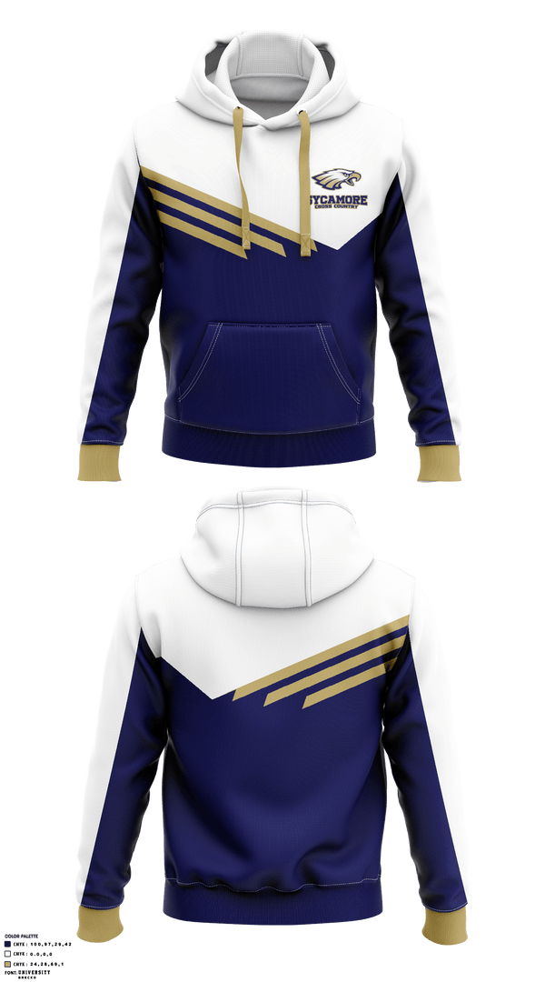 Hoodie, Sycamore High School Cross Country, Cross Country, Teamtime, Team time, sublimation, custom sports apparel, team uniforms, spirit wear, spiritwear, sports uniforms, custom shirts, team store, custom team store, fundraiser sports, apparel fundraiser