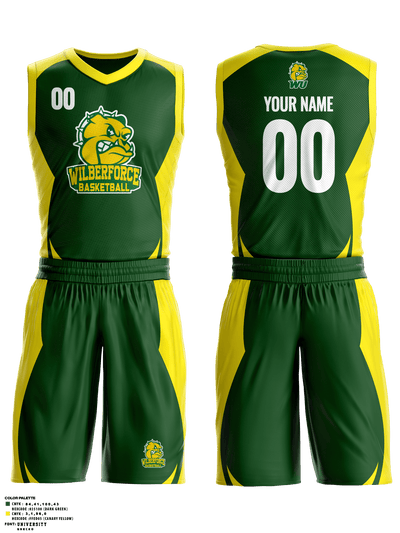 Wilberforce University Basketball 73208937 Basketball Uniform - 1