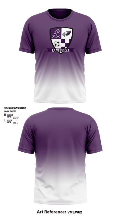 Lanesville Eagles Soccer 43471423 Short Sleeve Performance Shirt - 2