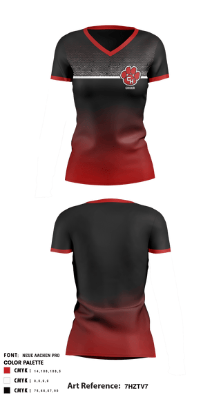 Women's Short Sleeve Vneck Shirt, Colleyville Heritage High School Cheer, , Teamtime, Team time, sublimation, custom sports apparel, team uniforms, spirit wear, spiritwear, sports uniforms, custom shirts, team store, custom team store, fundraiser sports, apparel fundraiser