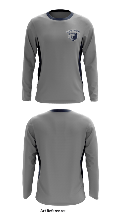 Western Branch High School Golf 12328360 Long Sleeve Performance Shirt - 1