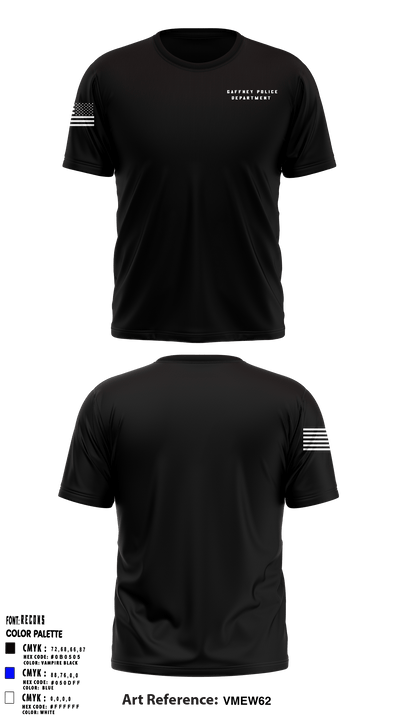 Gaffney Police Department 16599677 Short Sleeve Performance Shirt - 1