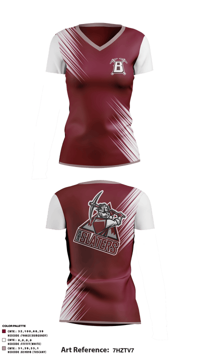 Bangor Area Senior High School Softball 12308346 Women's Short Sleeve V-neck Shirt - 1