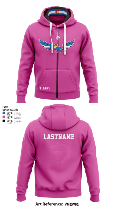 Coal Ridge HS Track & Field 68083427 Zip Hoodie - 1
