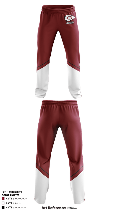 Gettysburg Area HS Cross Country 47898382 Sweatpants - 2