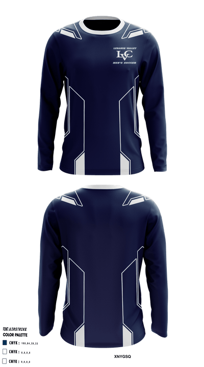Lebanon Valley College Soccer 8471507 Long Sleeve Performance Shirt - 1