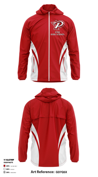 Windbreaker, Pike High School, School Spirit Store, Teamtime, Team time, sublimation, custom sports apparel, team uniforms, spirit wear, spiritwear, sports uniforms, custom shirts, team store, custom team store, fundraiser sports, apparel fundraiser