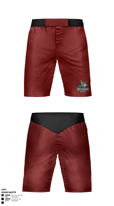 BATTLEGROUND WRESTLING 37344542 Fight Shorts - 1