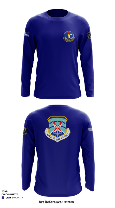 72nd support squadron 35073381 Long Sleeve Performance Shirt - 1