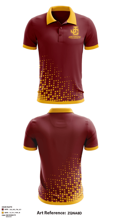 Junction City High School Swimming 5445673 Short Sleeve Performance Polo - 1