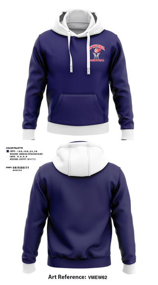 Hoodie, Warrington Warwick Boys Basketball Association, Men's Basketball, Teamtime, Team time, sublimation, custom sports apparel, team uniforms, spirit wear, spiritwear, sports uniforms, custom shirts, team store, custom team store, fundraiser sports, apparel fundraiser