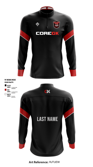 Quarter Zip Jacket, CORE Soccer Academy, Men's Soccer, Teamtime, Team time, sublimation, custom sports apparel, team uniforms, spirit wear, spiritwear, sports uniforms, custom shirts, team store, custom team store, fundraiser sports, apparel fundraiser