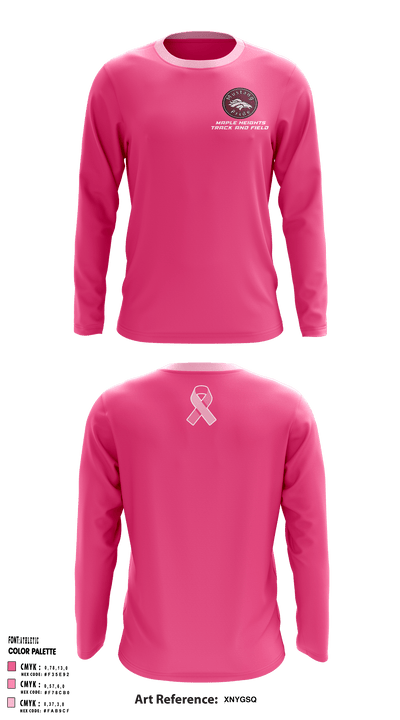 Maple Heights track and field 7243647 Long Sleeve Performance Shirt - 2