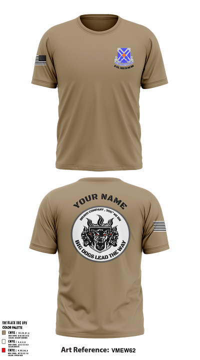 Bravo, 305th MI BN 32687381 Short Sleeve Performance Shirt - 3