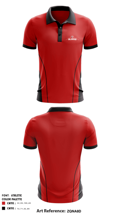 Alamo Volleyball Association 54922653 Short Sleeve Performance Polo - 1