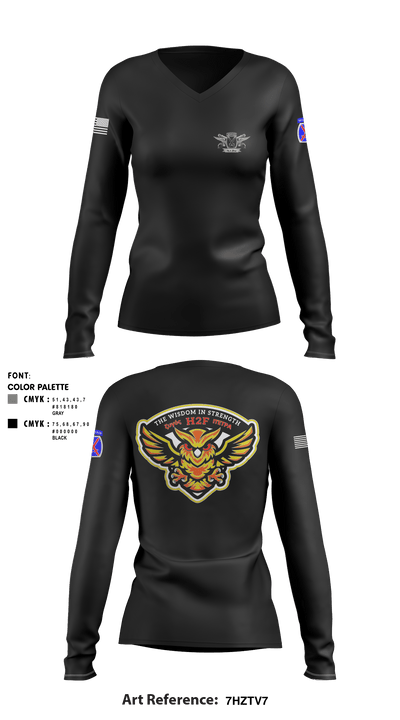 10th CAB H2F 35470377 Women's Long Sleeve V-neck Shirt - 8