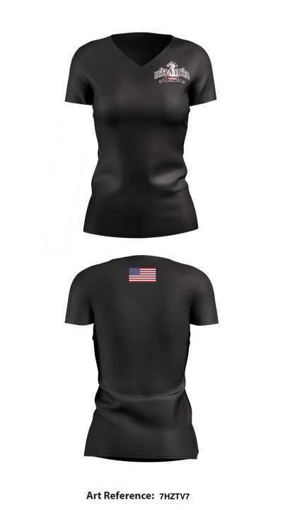 Bella Vista High School softball 97622292 Women's Short Sleeve V-neck Shirt - 1
