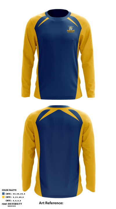 Heritage High School Golf 71031678 Long Sleeve Performance Shirt - 1