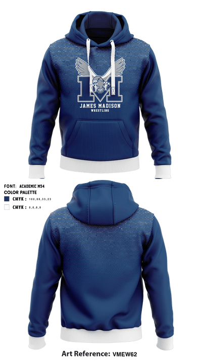 James Madison High School Wrestling 83670337 Hoodie - 1