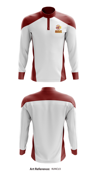 Bagley High School Hockey 91059595 Quarter Zip Jacket - 1