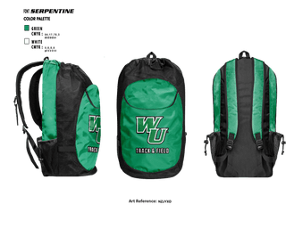 Gear Bag, Wilmington University Track, Track & Field, Teamtime, Team time, sublimation, custom sports apparel, team uniforms, spirit wear, spiritwear, sports uniforms, custom shirts, team store, custom team store, fundraiser sports, apparel fundraiser