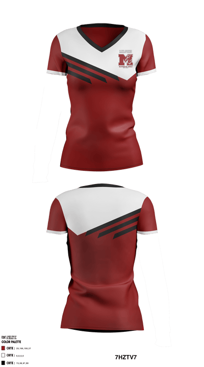 Milford High School Dance 55415540 Women's Short Sleeve V-neck Shirt - 1