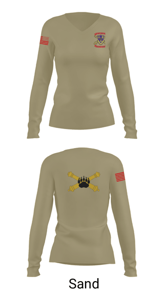 Women's Long Sleeve Vneck Shirt, , Army, Teamtime, Team time, sublimation, custom sports apparel, team uniforms, spirit wear, spiritwear, sports uniforms, custom shirts, team store, custom team store, fundraiser sports, apparel fundraiser