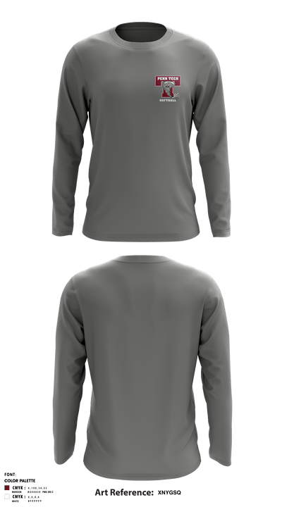 Camden County Technical High School-Pennsauken Campus Softball 60247882 Long Sleeve Performance Shirt - 4