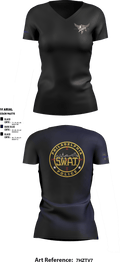 Philadelphia Police SWAT 84956404 Women's Short Sleeve V-neck Shirt - 1
