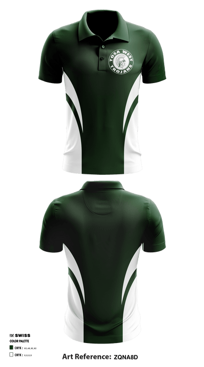 Wauwatosa West High School Swimming 41033692 Short Sleeve Performance Polo - 1