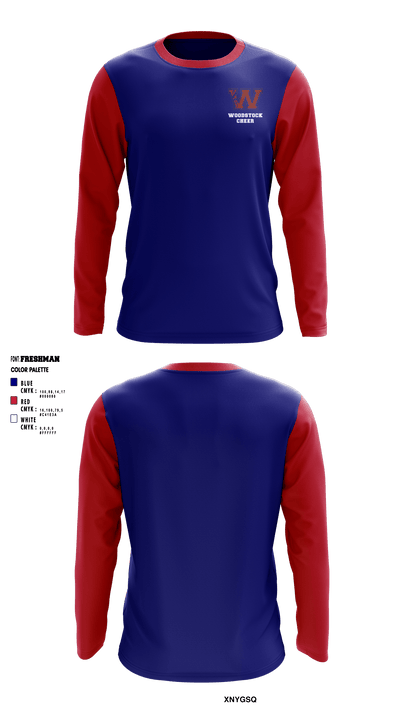 Woodstock High School Color Guard 14681793 Long Sleeve Performance Shirt - 1