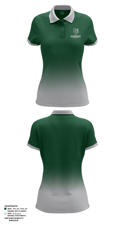 St Patrick Catholic High School Tennis 26188884 Women's Short Sleeve Performance Polo  - 1