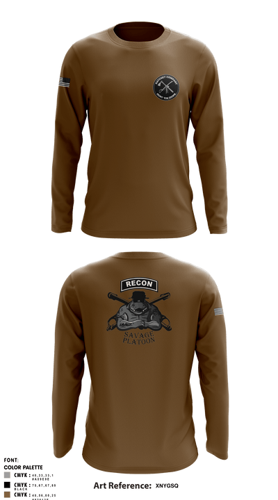 Savage Platoon, 2-7 CAV 41974847 Long Sleeve Performance Shirt - 3