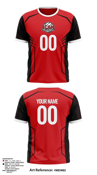Short Sleeve Performance Shirt, Slam Volleyball Club, Women's Volleyball, Teamtime, Team time, sublimation, custom sports apparel, team uniforms, spirit wear, spiritwear, sports uniforms, custom shirts, team store, custom team store, fundraiser sports, apparel fundraiser