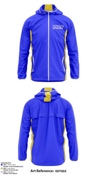 Windbreaker, Poly High School, Football, Teamtime, Team time, sublimation, custom sports apparel, team uniforms, spirit wear, spiritwear, sports uniforms, custom shirts, team store, custom team store, fundraiser sports, apparel fundraiser