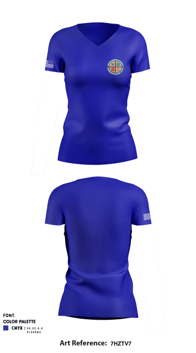 Spartanburg 9-1-1 4875314 Women's Short Sleeve V-neck Shirt - 1