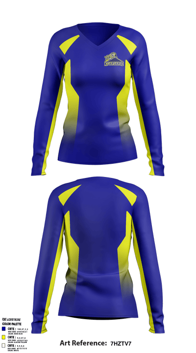 Kearsarge Regional High School 62912235 Women's Long Sleeve V-neck Shirt - 1