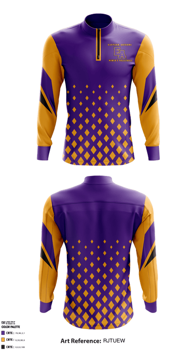Eastern Arizona College Women's Volleyball 20174234 Quarter Zip Jacket - 1