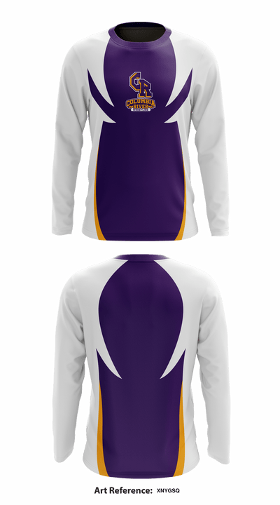 Columbia River Wrestling 39875579 Long Sleeve Rash Guard Shirt - 1