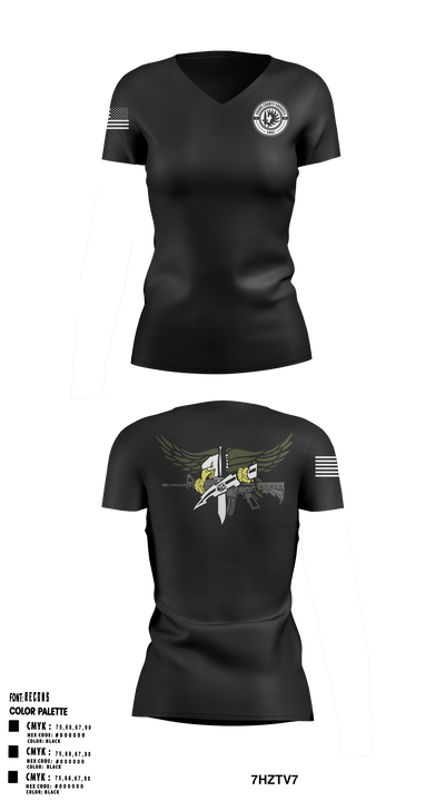 Adams County Sheriffs Office SWAT 87737968 Women's Short Sleeve V-neck Shirt - 1