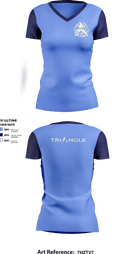 Triangle Volleyball Club 52610257 Women's Short Sleeve V-neck Shirt - 1