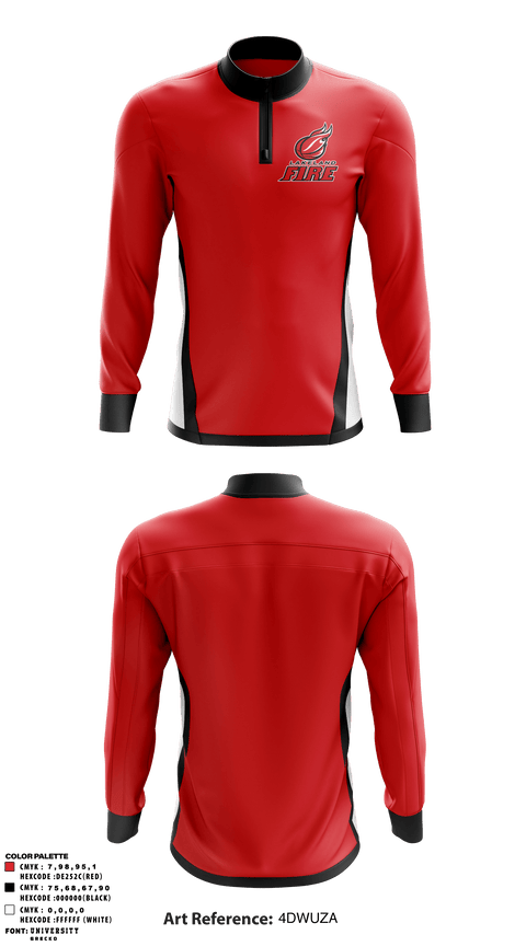 Quarter Zip Jacket, Lakeland Fire, Men's Basketball, Teamtime, Team time, sublimation, custom sports apparel, team uniforms, spirit wear, spiritwear, sports uniforms, custom shirts, team store, custom team store, fundraiser sports, apparel fundraiser