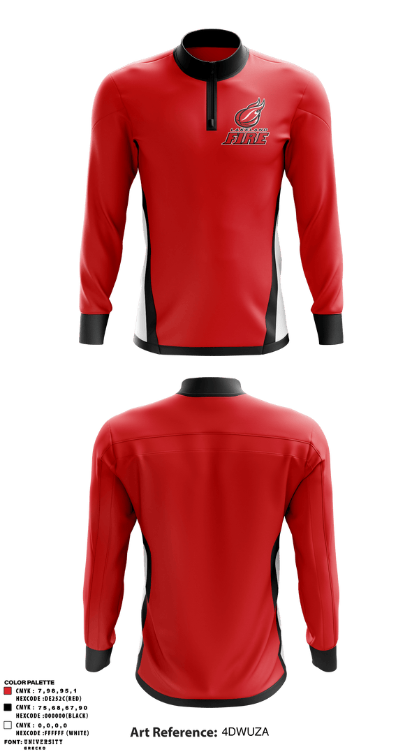 Quarter Zip Jacket, Lakeland Fire, Men's Basketball, Teamtime, Team time, sublimation, custom sports apparel, team uniforms, spirit wear, spiritwear, sports uniforms, custom shirts, team store, custom team store, fundraiser sports, apparel fundraiser
