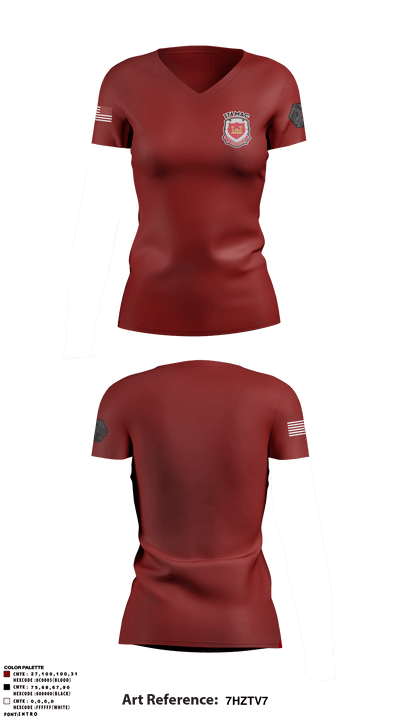 174 mac 5208004 Women's Short Sleeve V-neck Shirt - 1