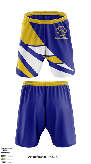 Athletic Shorts With Pockets, Valley View Junior Cougars, School Spirit Store, Teamtime, Team time, sublimation, custom sports apparel, team uniforms, spirit wear, spiritwear, sports uniforms, custom shirts, team store, custom team store, fundraiser sports, apparel fundraiser