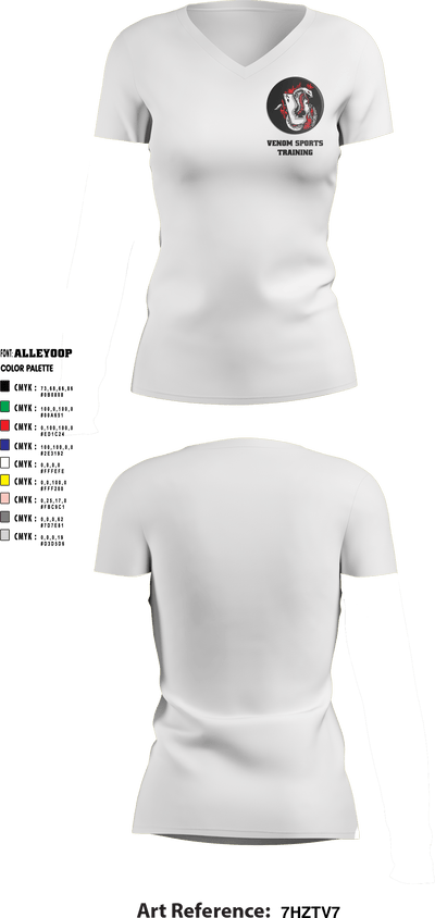 Venom Sports Training 59845358 Women's Short Sleeve V-neck Shirt - 5 (1)
