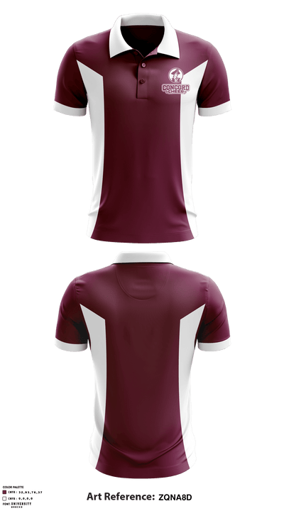 Concord High School Cheer 35438059 Short Sleeve Performance Polo - 1