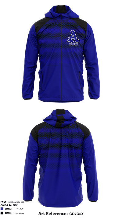 Auburn High School Cross Country 52612007 Windbreaker - 1