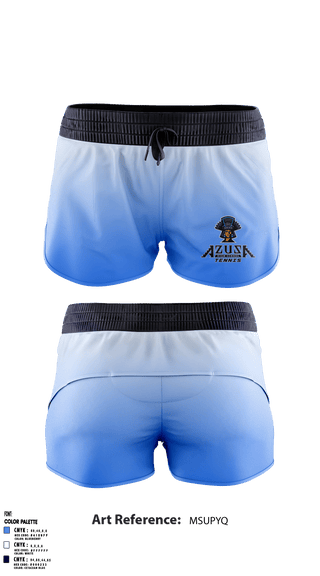Women's Shorts, Azusa High School Tennis, Tennis, Teamtime, Team time, sublimation, custom sports apparel, team uniforms, spirit wear, spiritwear, sports uniforms, custom shirts, team store, custom team store, fundraiser sports, apparel fundraiser