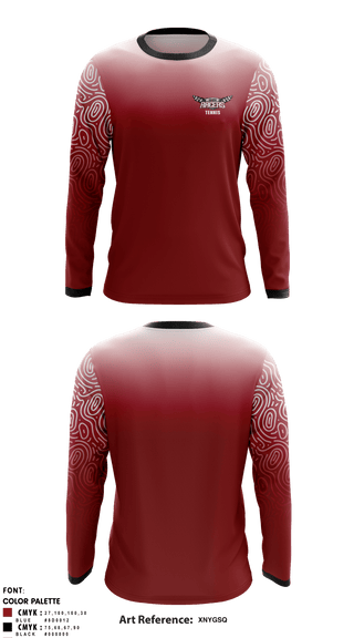 Long Sleeve Performance Shirt, University Of Northwestern Ohio Tennis, Tennis, Teamtime, Team time, sublimation, custom sports apparel, team uniforms, spirit wear, spiritwear, sports uniforms, custom shirts, team store, custom team store, fundraiser sports, apparel fundraiser